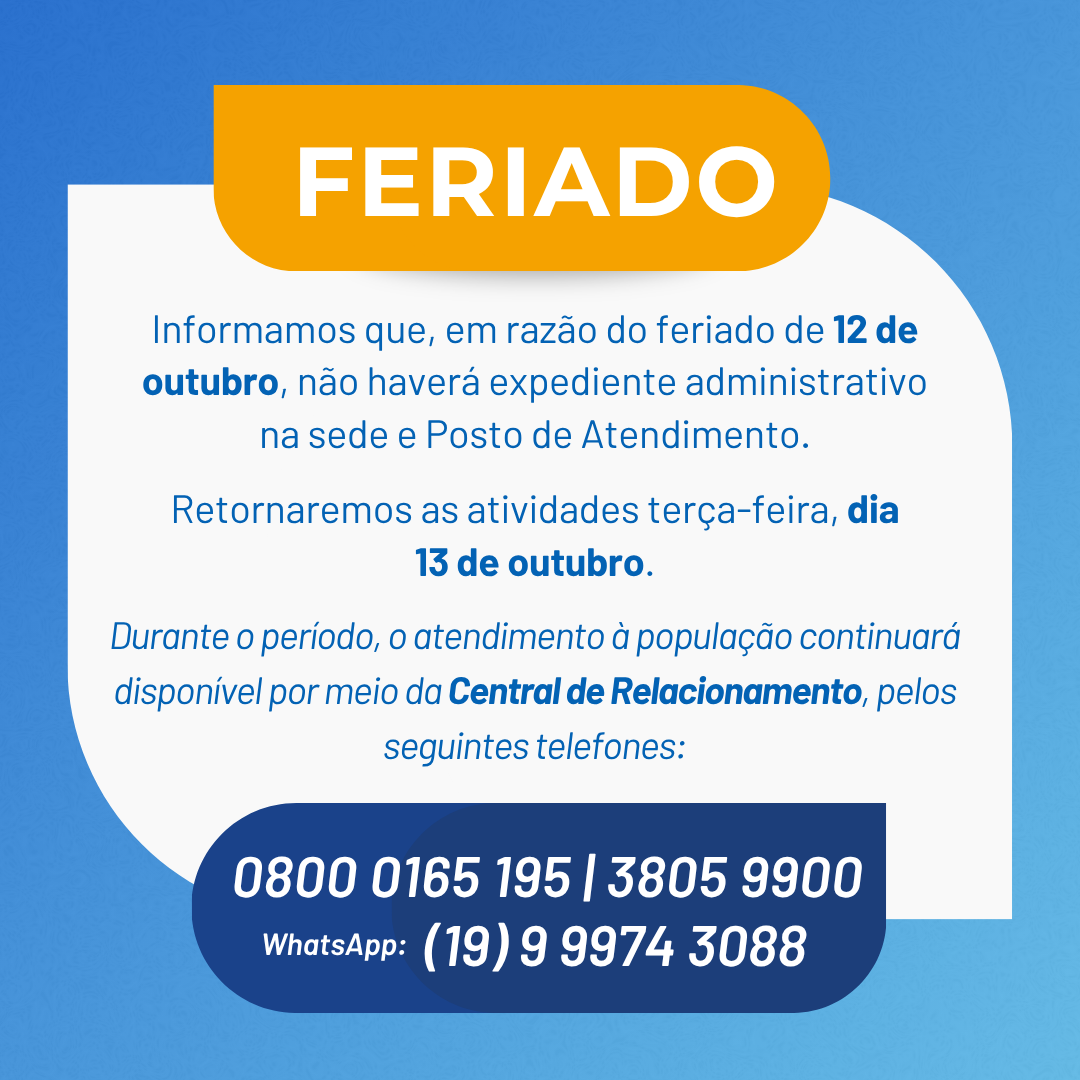Aviso de Feriado